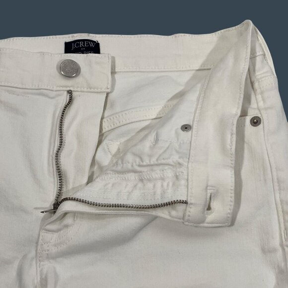 J. Crew 2024 Flare crop white jean in signature stretch fray hem women’s 28 - Picture 4 of 12